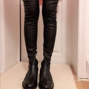 Never worn leather over the knee boots